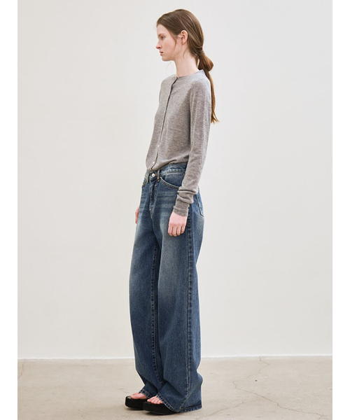 le（ル）の「wide-fit denim pants (blue)（デニムパンツ・レディース・その他・SMALL/MEDIUM/LARGE）」の3枚目の写真