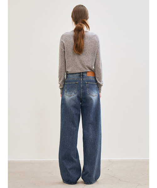 le（ル）の「wide-fit denim pants (blue)（デニムパンツ・レディース・その他・SMALL/MEDIUM/LARGE）」の4枚目の写真