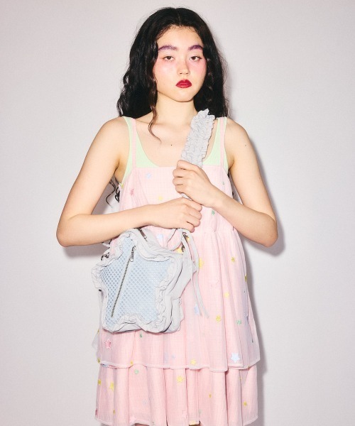 セール】SHEER TWINKLE CAMISOLE MINI ドレス（ワンピース）｜Candy