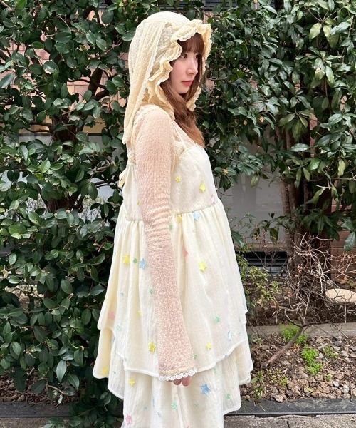 Candy Stripper（キャンディストリッパー）の「SHEER TWINKLE CAMISOLE MINI ドレス（ワンピース・レディース・ライトイエロー/ライトピンク/ライトブルー・FREE）」の22枚目の写真