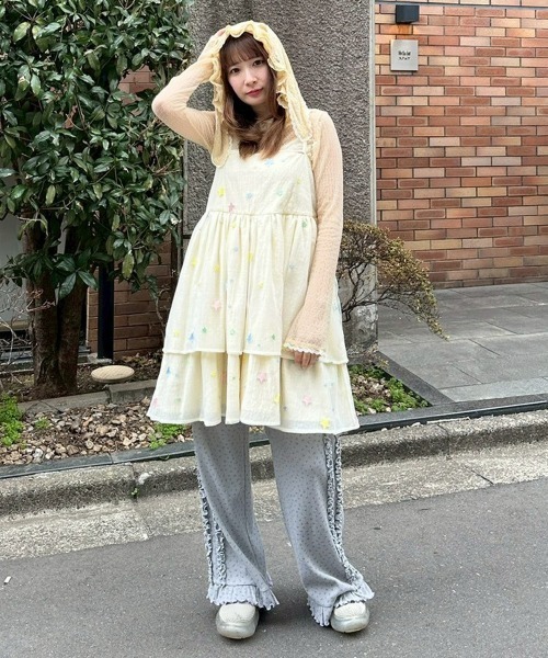 Candy Stripper（キャンディストリッパー）の「SHEER TWINKLE CAMISOLE MINI ドレス（ワンピース・レディース・ライトイエロー/ライトピンク/ライトブルー・FREE）」の19枚目の写真