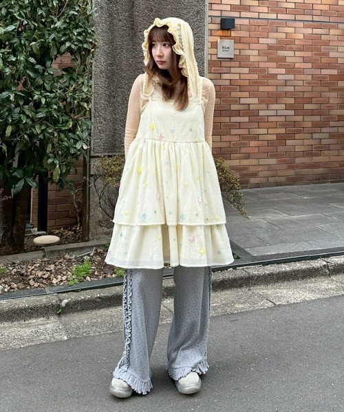 Candy Stripper（キャンディストリッパー）の「SHEER TWINKLE CAMISOLE MINI ドレス（ワンピース・レディース・ライトイエロー/ライトピンク/ライトブルー・FREE）」の18枚目の写真