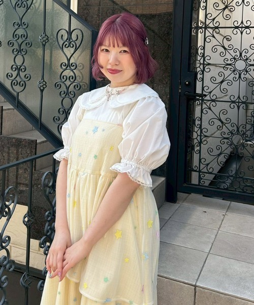 Candy Stripper（キャンディストリッパー）の「SHEER TWINKLE CAMISOLE MINI ドレス（ワンピース・レディース・ライトイエロー/ライトピンク/ライトブルー・FREE）」の16枚目の写真