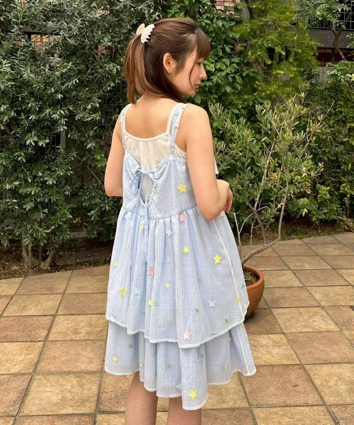 セール】SHEER TWINKLE CAMISOLE MINI ドレス（ワンピース）｜Candy