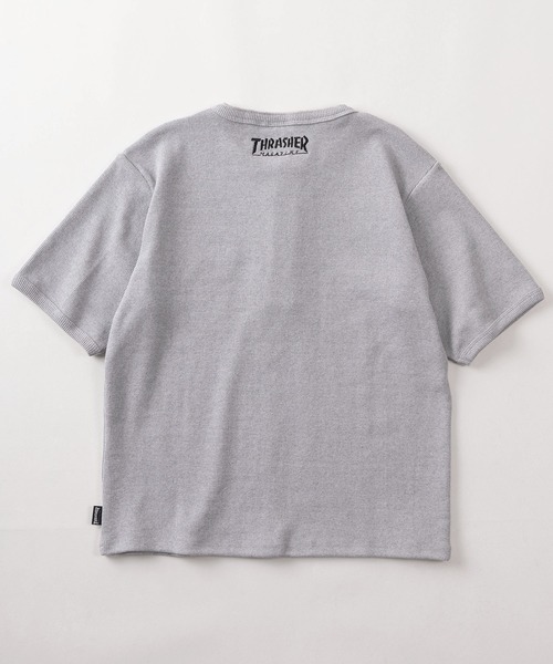 THRASHER(スラッシャー)の「【70】【THRASHER/スラッシャー】ワンポイント刺繍 リブ編み ヘンリーネックTシャツ/ヘビーウェイト/ユニセックス(Tシャツ/カットソー・メンズ・グレー/ブラック/ホワイト・S/L/M)」の8枚目の写真
