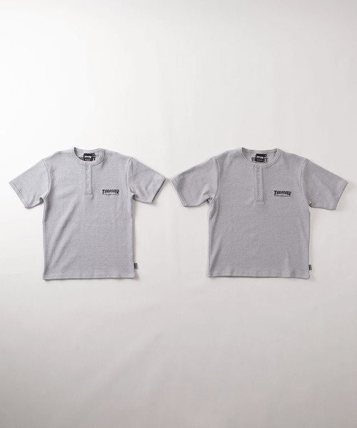 THRASHER(スラッシャー)の「【70】【THRASHER/スラッシャー】ワンポイント刺繍 リブ編み ヘンリーネックTシャツ/ヘビーウェイト/ユニセックス(Tシャツ/カットソー・メンズ・グレー/ブラック/ホワイト・S/L/M)」の6枚目の写真