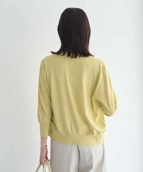 YECCA VECCA(イェッカヴェッカ)の「【マシンウォッシャブル/接触冷感】カーディガン(カーディガン/ボレロ・レディース・オフホワイト/グリーン/ブラック/イエロー・FREE)」の10枚目の写真