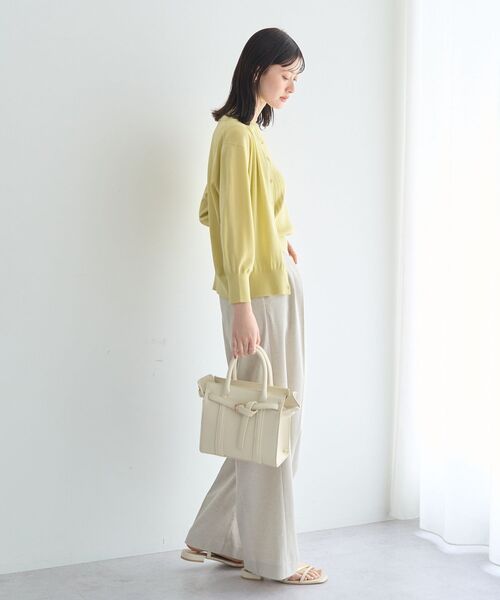 YECCA VECCA(イェッカヴェッカ)の「【マシンウォッシャブル/接触冷感】カーディガン(カーディガン/ボレロ・レディース・オフホワイト/グリーン/ブラック/イエロー・FREE)」の16枚目の写真