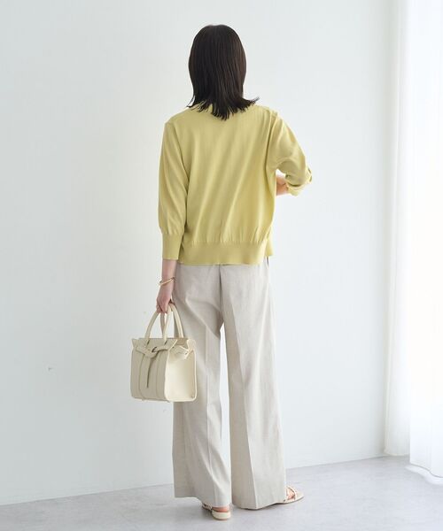 YECCA VECCA(イェッカヴェッカ)の「【マシンウォッシャブル/接触冷感】カーディガン(カーディガン/ボレロ・レディース・オフホワイト/グリーン/ブラック/イエロー・FREE)」の17枚目の写真
