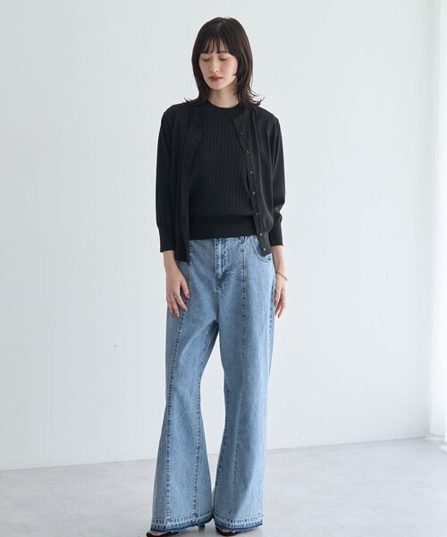 YECCA VECCA(イェッカヴェッカ)の「【マシンウォッシャブル/接触冷感】カーディガン(カーディガン/ボレロ・レディース・オフホワイト/グリーン/ブラック/イエロー・FREE)」の22枚目の写真