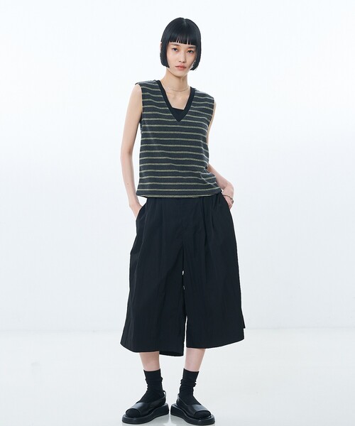 NOMINE(ノミネ)の「前後2WAY パイル タンク(タンクトップ・レディース・グレー/ブラック/グリーン/モカ・フリー)」の6枚目の写真