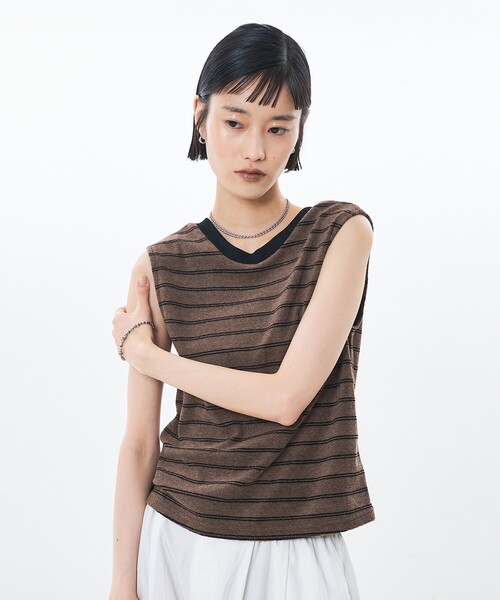NOMINE(ノミネ)の「前後2WAY パイル タンク(タンクトップ・レディース・グレー/ブラック/グリーン/モカ・フリー)」の20枚目の写真