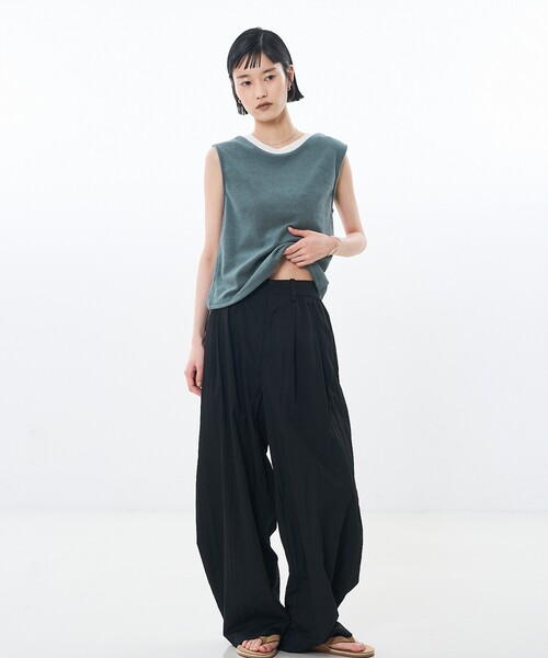 NOMINE(ノミネ)の「前後2WAY パイル タンク(タンクトップ・レディース・グレー/ブラック/グリーン/モカ・フリー)」の13枚目の写真