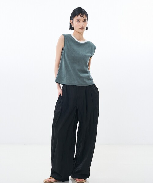 NOMINE(ノミネ)の「前後2WAY パイル タンク(タンクトップ・レディース・グレー/ブラック/グリーン/モカ・フリー)」の14枚目の写真