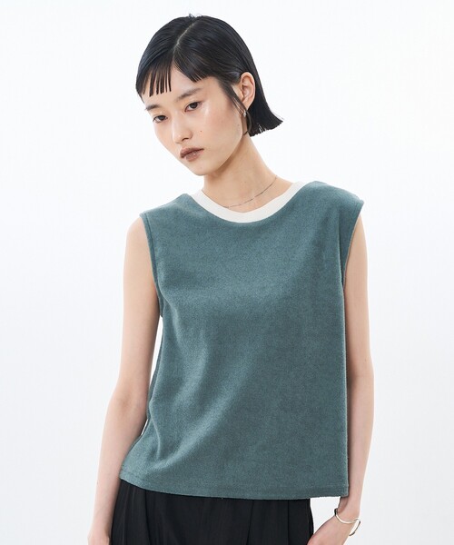 NOMINE(ノミネ)の「前後2WAY パイル タンク(タンクトップ・レディース・グレー/ブラック/グリーン/モカ・フリー)」の15枚目の写真