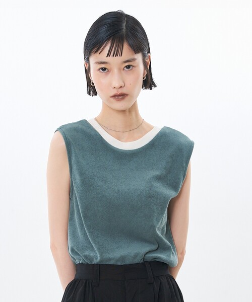 NOMINE(ノミネ)の「前後2WAY パイル タンク(タンクトップ・レディース・グレー/ブラック/グリーン/モカ・フリー)」の9枚目の写真