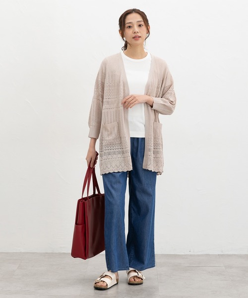 Honeys(ハニーズ)の「【ハニさら・接触冷感】クールストレート(股下63cm)(デニムパンツ・レディース・ブラック/ブルー/インディゴブルー・3L/L/LL/M/S)」の18枚目の写真