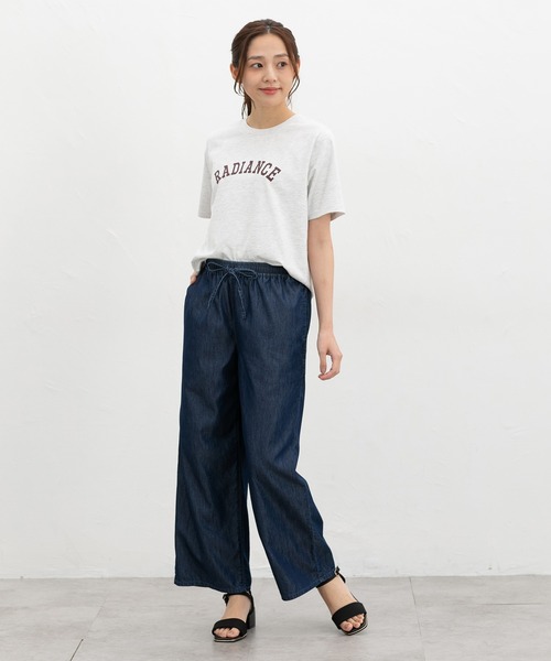 Honeys(ハニーズ)の「【ハニさら・接触冷感】クールストレート(股下63cm)(デニムパンツ・レディース・ブラック/ブルー/インディゴブルー・3L/L/LL/M/S)」の20枚目の写真