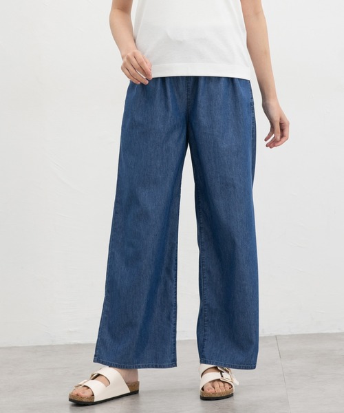 Honeys(ハニーズ)の「【ハニさら・接触冷感】クールストレート(股下63cm)(デニムパンツ・レディース・ブラック/ブルー/インディゴブルー・3L/L/LL/M/S)」の8枚目の写真