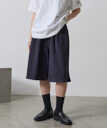 【DISCUS】裏毛タックハーフパンツ