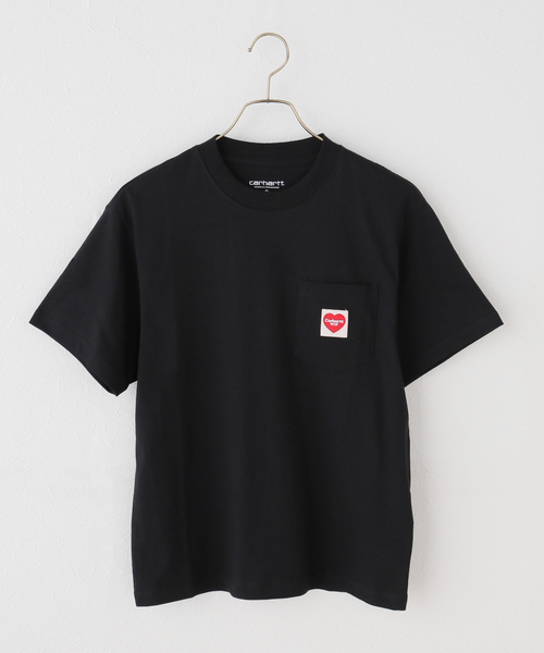 Carhartt WIP(カーハートダブリューアイピー)の「CARHARTT / カーハート ダブリューアイピー W' S/S POCKET HEART T-SHIRT(Tシャツ/カットソー・レディース・ホワイト/サックスブルー/ブラック・SMALL/X-SMALL)」の3枚目の写真