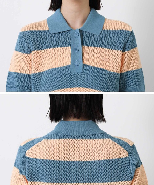 LACOSTE(ラコステ)の「ラコステボーダーポロニット(ニット/セーター・レディース・ブルー系・36)」の5枚目の写真