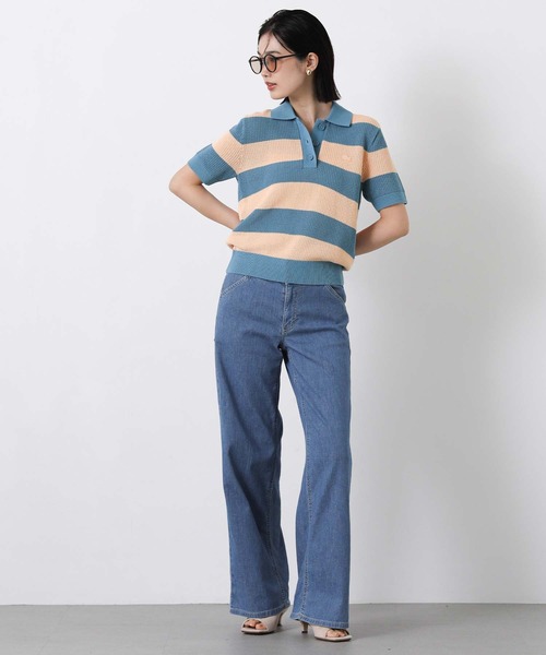 LACOSTE(ラコステ)の「ラコステボーダーポロニット(ニット/セーター・レディース・ブルー系・36)」の14枚目の写真