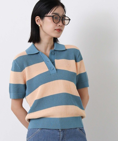 LACOSTE(ラコステ)の「ラコステボーダーポロニット(ニット/セーター・レディース・ブルー系・36)」の19枚目の写真