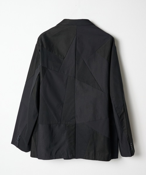 ANREALAGE（アンリアレイジ）の「【ANREALAGE】PANEL PATCHWORK DOUBLE JACKET（テーラードジャケット・メンズ・カーキ/ブラック・50/48）」の16枚目の写真