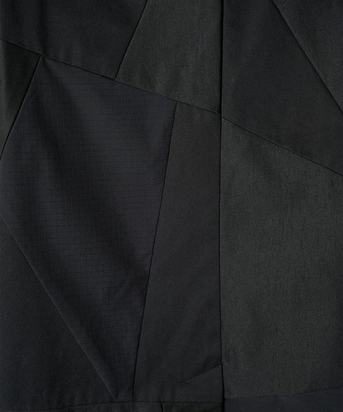 ANREALAGE（アンリアレイジ）の「【ANREALAGE】PANEL PATCHWORK DOUBLE JACKET（テーラードジャケット・メンズ・カーキ/ブラック・50/48）」の14枚目の写真