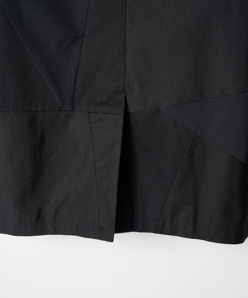 ANREALAGE（アンリアレイジ）の「【ANREALAGE】PANEL PATCHWORK DOUBLE JACKET（テーラードジャケット・メンズ・カーキ/ブラック・50/48）」の12枚目の写真