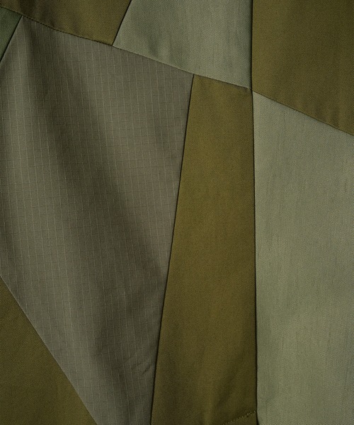 ANREALAGE（アンリアレイジ）の「【ANREALAGE】PANEL PATCHWORK DOUBLE JACKET（テーラードジャケット・メンズ・カーキ/ブラック・50/48）」の8枚目の写真