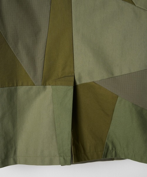 ANREALAGE（アンリアレイジ）の「【ANREALAGE】PANEL PATCHWORK DOUBLE JACKET（テーラードジャケット・メンズ・カーキ/ブラック・50/48）」の18枚目の写真
