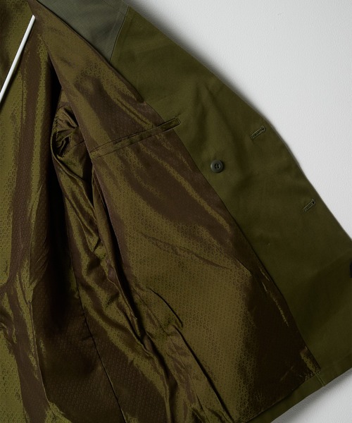 ANREALAGE（アンリアレイジ）の「【ANREALAGE】PANEL PATCHWORK DOUBLE JACKET（テーラードジャケット・メンズ・カーキ/ブラック・50/48）」の17枚目の写真