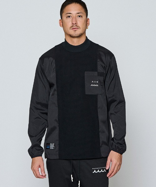 ACANTHUS(アカンサス)の「mlt5696-Split Mockneck L-S Top モックネックトップ(MA2658)(Tシャツ/カットソー・メンズ・ブラック/チャコール/ネイビー・XL/L/M/S)」の2枚目の写真
