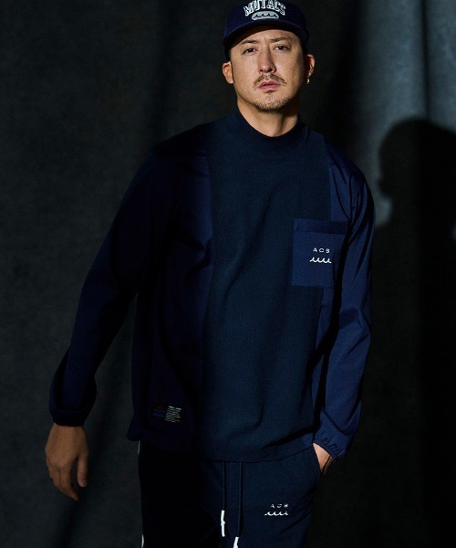 ACANTHUS(アカンサス)の「mlt5696-Split Mockneck L-S Top モックネックトップ(MA2658)(Tシャツ/カットソー・メンズ・ブラック/チャコール/ネイビー・XL/L/M/S)」の4枚目の写真