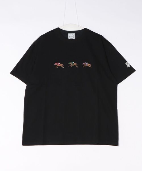 JUGLANS(ユグランス)の「【BAKUCHI】競馬 TEE(Tシャツ/カットソー・メンズ・ブラック/ホワイト・L/M/XL)」の2枚目の写真