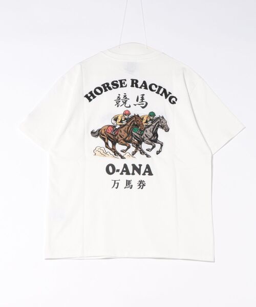 JUGLANS(ユグランス)の「【BAKUCHI】競馬 TEE(Tシャツ/カットソー・メンズ・ブラック/ホワイト・L/M/XL)」の3枚目の写真