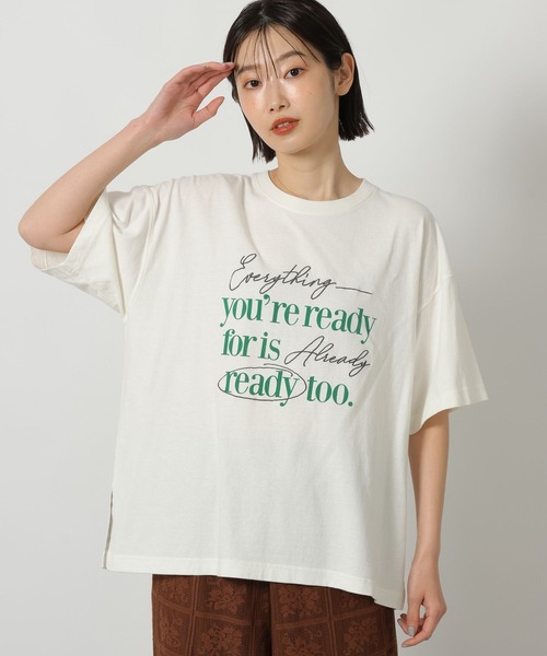 LAKOLE(ラコレ)の「刺繍ロゴTEE / 671505(Tシャツ/カットソー・レディース・チャコール/アイボリー/ブラック・FREE)」の3枚目の写真