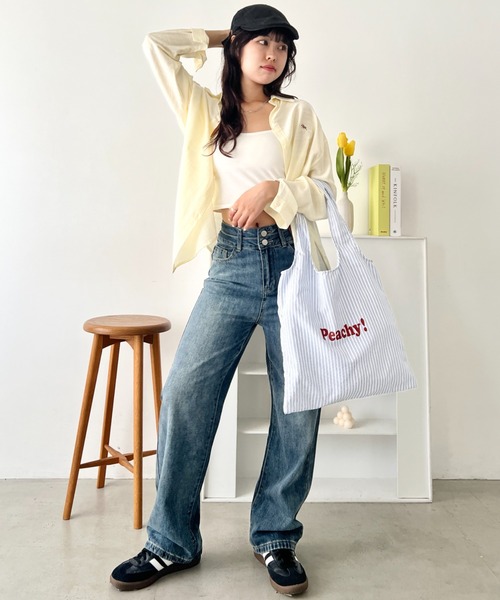 wears(ウェアーズ)の「【A4収納可】ロゴマルシェトートバッグ(トートバッグ・レディース・ブルー/ホワイト/ブラック/グリーン/グレー/レッド・FREE)」の17枚目の写真