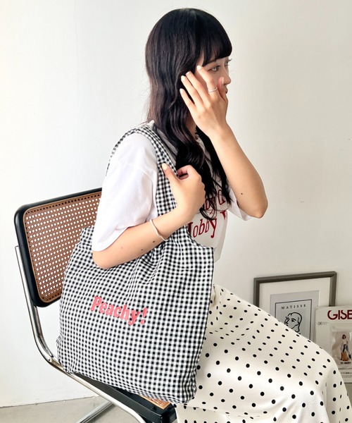 wears(ウェアーズ)の「【A4収納可】ロゴマルシェトートバッグ(トートバッグ・レディース・ブルー/ホワイト/ブラック/グリーン/グレー/レッド・FREE)」の22枚目の写真