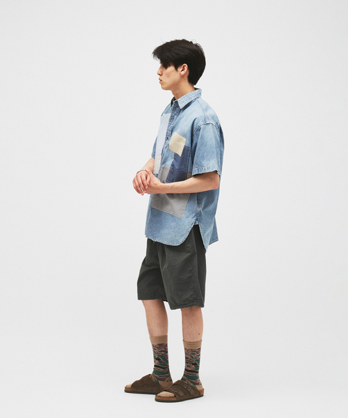 JOURNAL STANDARD J.S HOMESTEAD（ジャーナルスタンダードホームステッド）の「J.S.Homestead / ワーカーズ パッチワーク シャンブレー（シャツ/ブラウス・メンズ・ブルー系その他/グレー・LARGE/MEDIUM）」の4枚目の写真