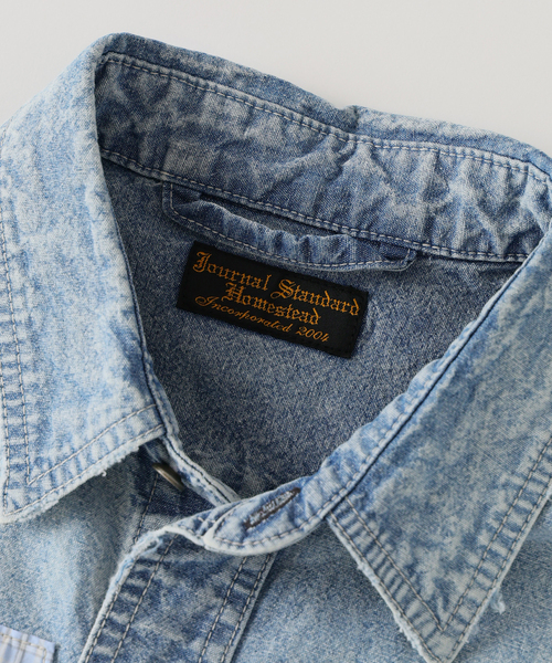 JOURNAL STANDARD J.S HOMESTEAD（ジャーナルスタンダードホームステッド）の「J.S.Homestead / ワーカーズ パッチワーク シャンブレー（シャツ/ブラウス・メンズ・ブルー系その他/グレー・LARGE/MEDIUM）」の17枚目の写真