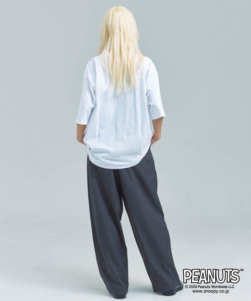 PEANUTS(ピーナッツ)の「JOHNBULL- PEANUTS SNOOPY T(Tシャツ/カットソー・メンズ・ブラック/ホワイト・M/L)」の16枚目の写真