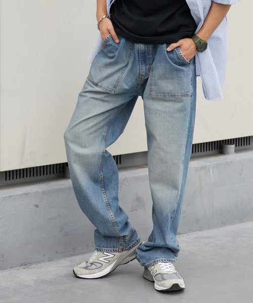 GUESS JEANS(ゲスジーンズ)の「GUESS JEANS/ゲスジーンズ GJ CLASSIC TINTED MEDIUM WASH デニムパンツ ジーンズ ジーパン 秋 秋服 2026年秋冬(デニムパンツ・メンズ・ブルー・32/30/34)」の7枚目の写真