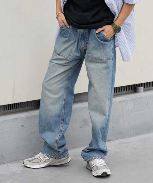 GUESS JEANS(ゲスジーンズ)の「GUESS JEANS/ゲスジーンズ GJ CLASSIC TINTED MEDIUM WASH デニムパンツ ジーンズ ジーパン 秋 秋服 2026年秋冬(デニムパンツ・メンズ・ブルー・32/30/34)」の8枚目の写真