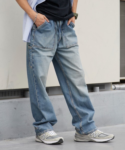 GUESS JEANS(ゲスジーンズ)の「GUESS JEANS/ゲスジーンズ GJ CLASSIC TINTED MEDIUM WASH デニムパンツ ジーンズ ジーパン 秋 秋服 2026年秋冬(デニムパンツ・メンズ・ブルー・32/30/34)」の9枚目の写真