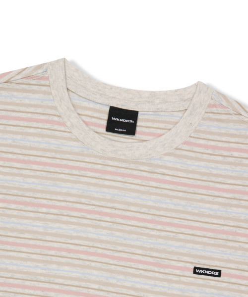 WKNDRS(ウィーキャンドース)の「STRIPED T-SHIRT (OATMEAL)(Tシャツ/カットソー・レディース・その他・SMALL/MEDIUM/LARGE/X-LARGE)」の3枚目の写真
