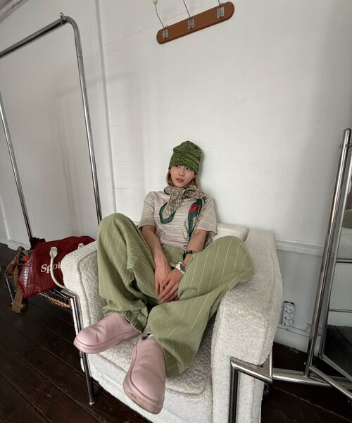 WKNDRS(ウィーキャンドース)の「STRIPED T-SHIRT (OATMEAL)(Tシャツ/カットソー・レディース・その他・SMALL/MEDIUM/LARGE/X-LARGE)」の7枚目の写真