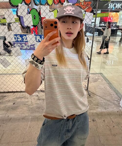 WKNDRS(ウィーキャンドース)の「STRIPED T-SHIRT (OATMEAL)(Tシャツ/カットソー・レディース・その他・SMALL/MEDIUM/LARGE/X-LARGE)」の8枚目の写真